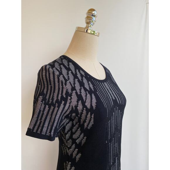 REISS FELIX TEXTURED BODYCON DRESS in BLACK US SIZE 8 - Picture 7 of 14